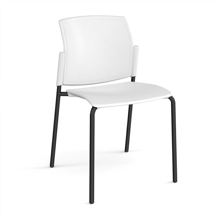 DAMS Santana 4 leg stacking chair with plastic seat and back and no arms - made to order-29543