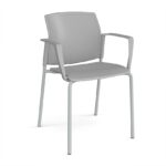 DAMS Santana 4 leg stacking chair with plastic seat and back and no arms - made to order-29535