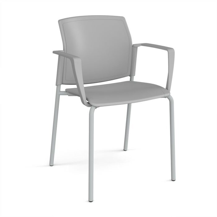 DAMS Santana 4 leg stacking chair with plastic seat and back and no arms - made to order-29535