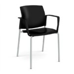 DAMS Santana 4 leg stacking chair with plastic seat and back and no arms - made to order-29511