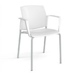 DAMS Santana 4 leg stacking chair with plastic seat and back and no arms - made to order-29538