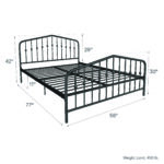 Dorel Novogratz Bushwick Metal Bed - Double - Black-31737