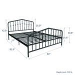 Dorel Novogratz Bushwick Metal Bed - King - Black-31751