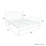 Dorel Novogratz Bushwick Metal Bed - Double - White-31728