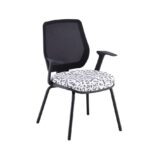 DAMS Tegan mesh back 4 leg frame meeting chair - made to order-0
