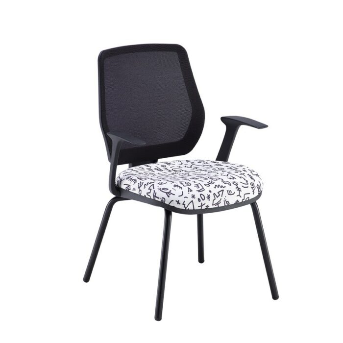 DAMS Tegan mesh back 4 leg frame meeting chair - made to order-0