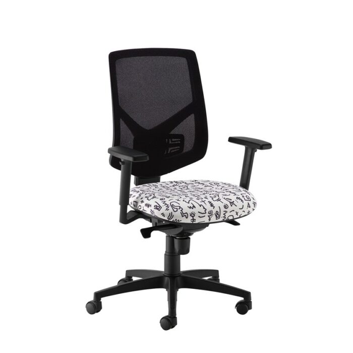 DAMS Tegan mesh back asynchro operator chair with 2D arms - made to order-0