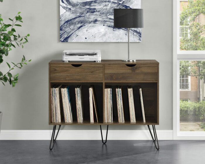 Novogratz Concord Turntable Stand with Drawers-30337