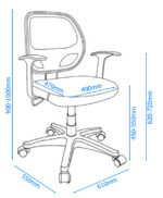 Dorel Alphason Davis Mesh Back Operator Chair-30071