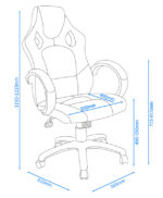 Dorel Alphason Daytona Faux Leather Racing Chair - Black-30266