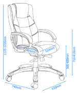 Dorel Alphason Northland Leather Soft Feel High Back Executive Chair - Brown-30381