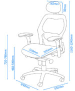Dorel Alphason Portland Synchro Mesh Executive Chair - Black-30171