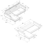 Dorel Novogratz Brittany Sectional Sofa Bed Wooden Legs - Linen - Light Grey-31604