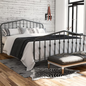 Dorel Novogratz Bushwick Metal Bed - Double - Grey-0
