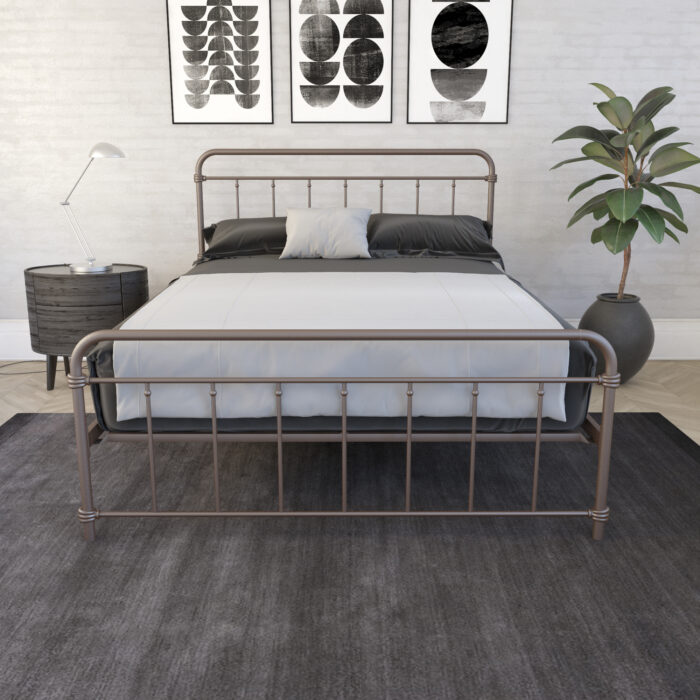 Dorel Wallace Metal Bed - King - Bronze-31466