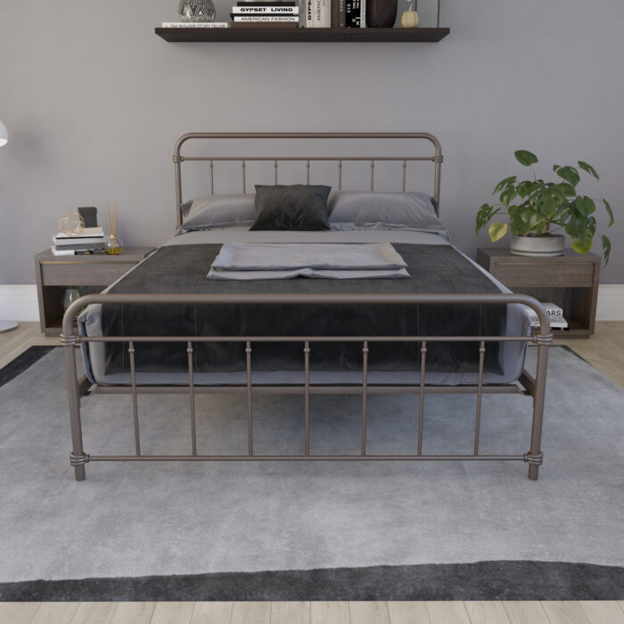 Dorel Wallace Metal Bed - King - Bronze-31467