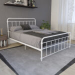 Dorel Wallace Metal Bed - King - White-31454
