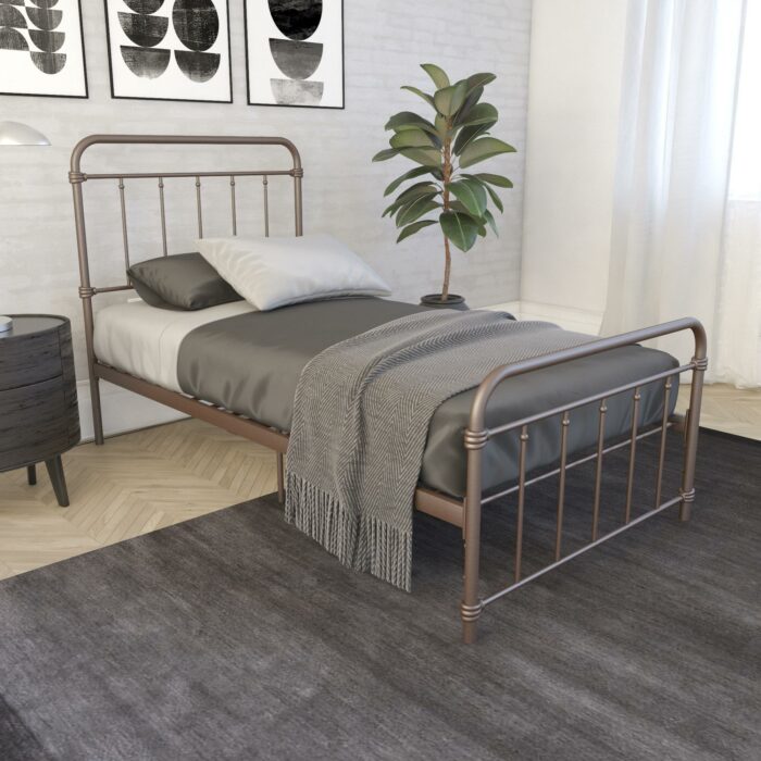 Dorel Wallace Metal Bed - Single - Bronze-31385