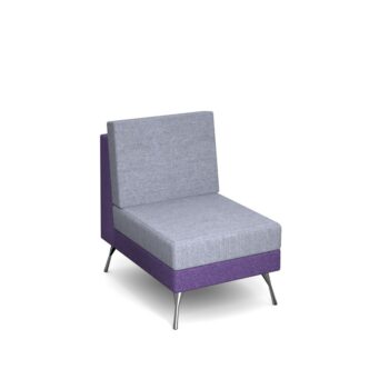 DAMS Lyric modular soft seating chair with no arms and metal legs-0