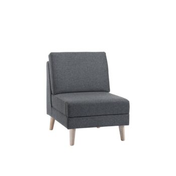 DAMS Lyric modular soft seating chair with no arms and wooden legs-0