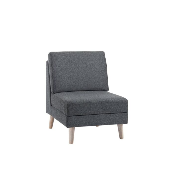 DAMS Lyric modular soft seating chair with no arms and wooden legs-0