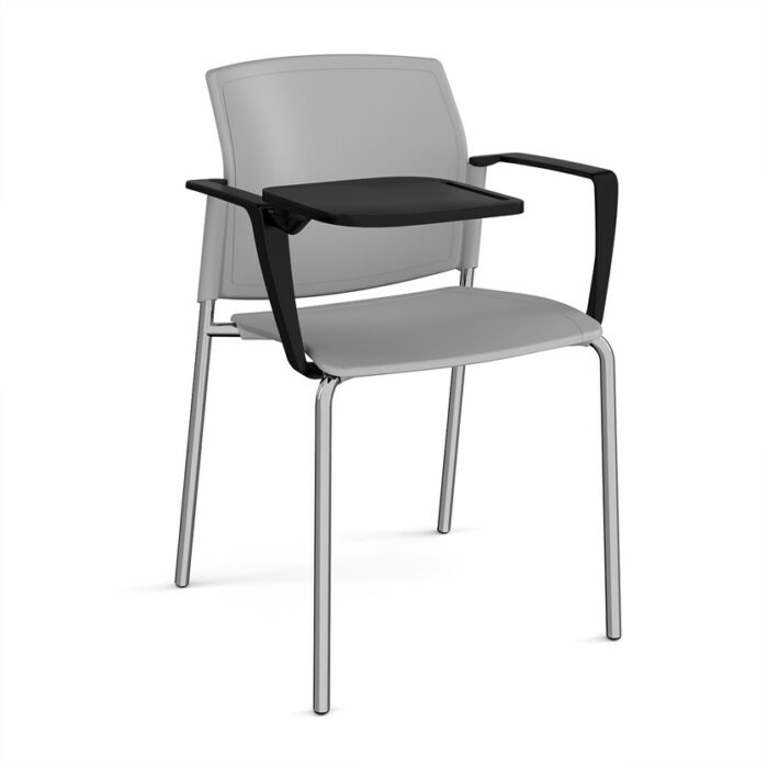 DAMS Santana 4 leg stacking chair with plastic seat and back and no arms - made to order-29533