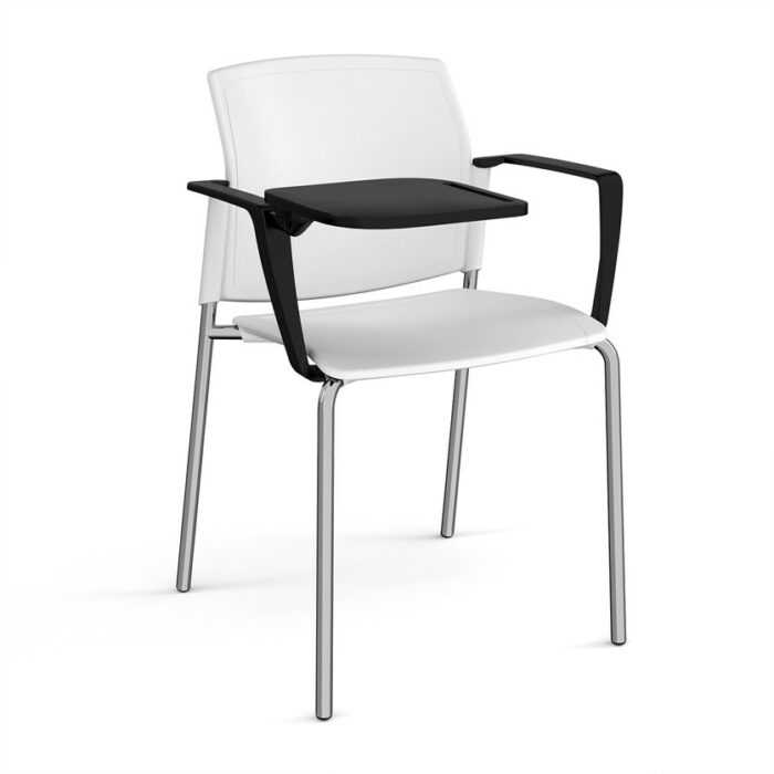 DAMS Santana 4 leg stacking chair with plastic seat and back and no arms - made to order-29545