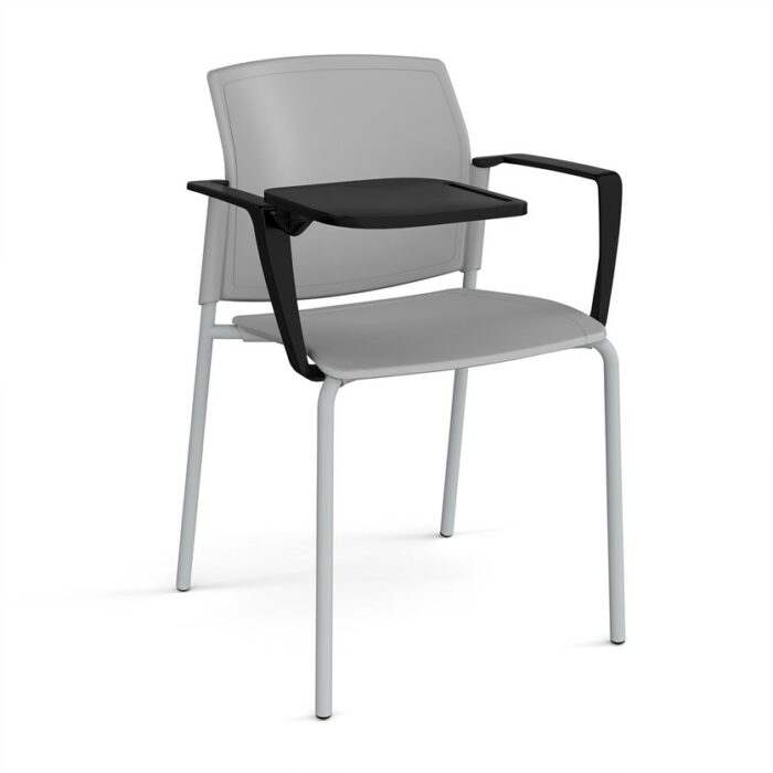 DAMS Santana 4 leg stacking chair with plastic seat and back and no arms - made to order-29529