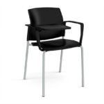 DAMS Santana 4 leg stacking chair with plastic seat and back and no arms - made to order-29514