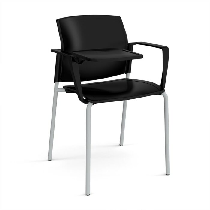DAMS Santana 4 leg stacking chair with plastic seat and back and no arms - made to order-29514