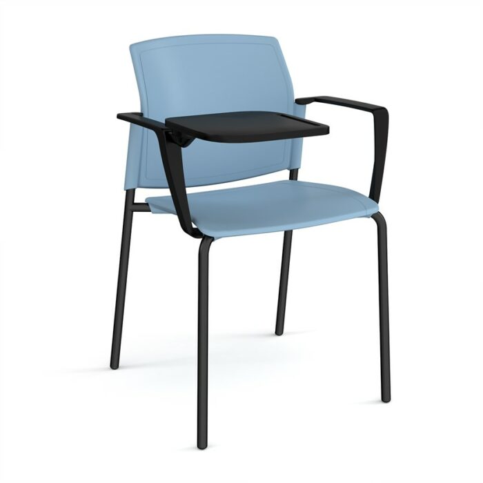 DAMS Santana 4 leg stacking chair with plastic seat and back and no arms - made to order-29523