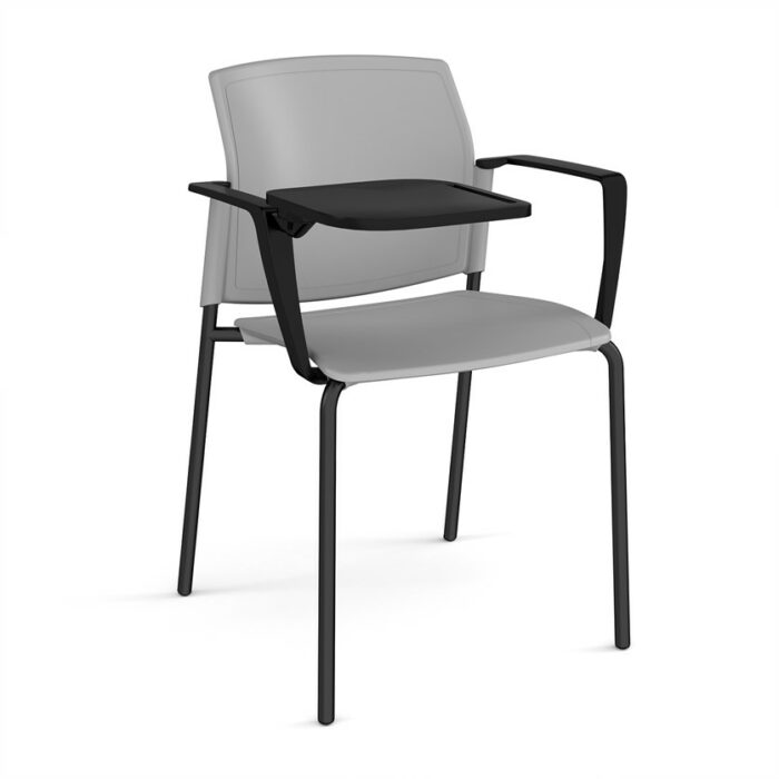 DAMS Santana 4 leg stacking chair with plastic seat and back and no arms - made to order-29532