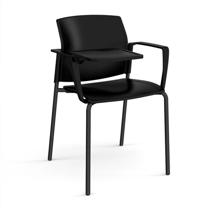 DAMS Santana 4 leg stacking chair with plastic seat and back and no arms - made to order-29517
