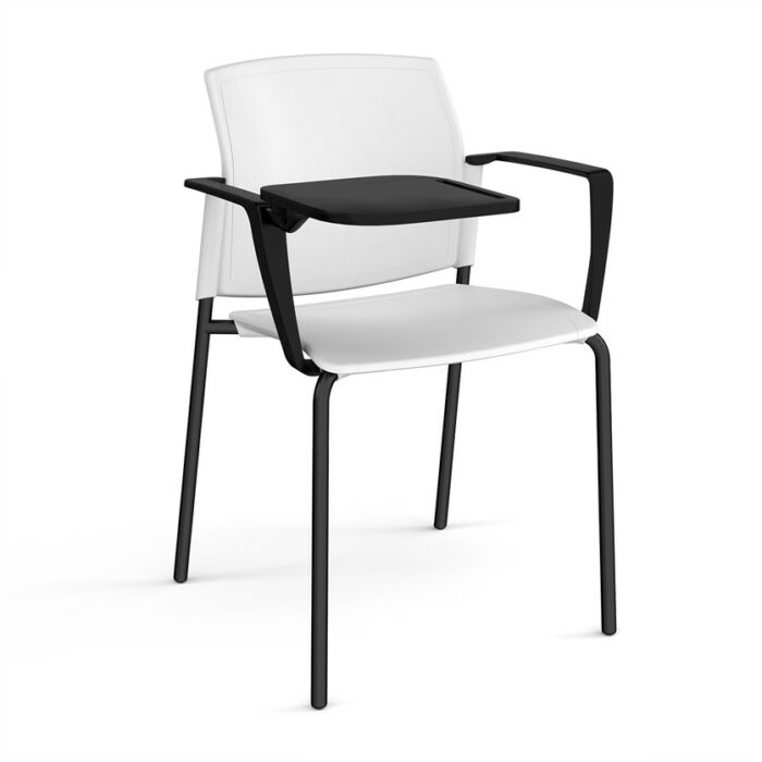 DAMS Santana 4 leg stacking chair with plastic seat and back and no arms - made to order-29541