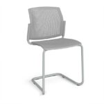 DAMS Santana cantilever chair with plastic seat and perforated back-29814