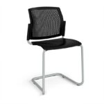 DAMS Santana cantilever chair with plastic seat and perforated back-29803