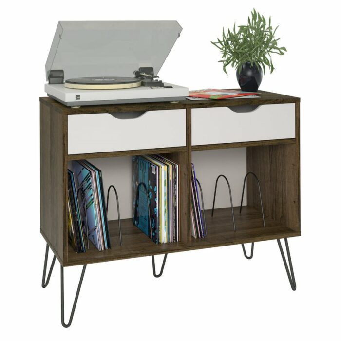 Novogratz Concord Turntable Stand with Drawers-30333