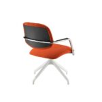 DAMS Tuba pyramid base frame conference chair with half upholstered back - made to order-29075