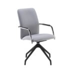 DAMS Tuba pyramid base frame conference chair with fully upholstered back - made to order-0