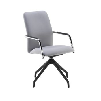 DAMS Tuba pyramid base frame conference chair with fully upholstered back - made to order-0