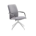DAMS Tuba pyramid base frame conference chair with fully upholstered back - made to order-29086