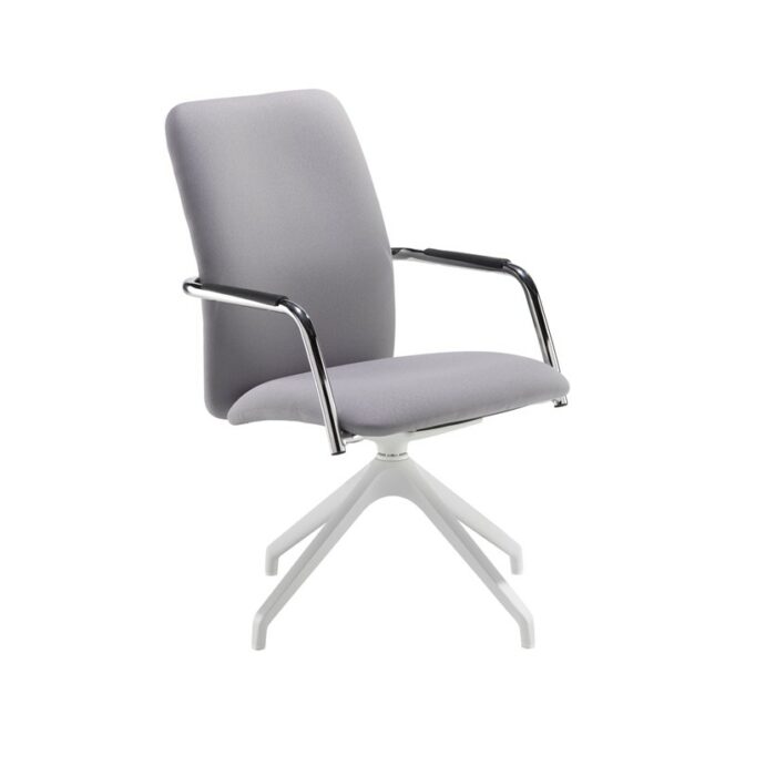 DAMS Tuba pyramid base frame conference chair with fully upholstered back - made to order-29086