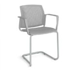 DAMS Santana cantilever chair with plastic seat and perforated back-29816