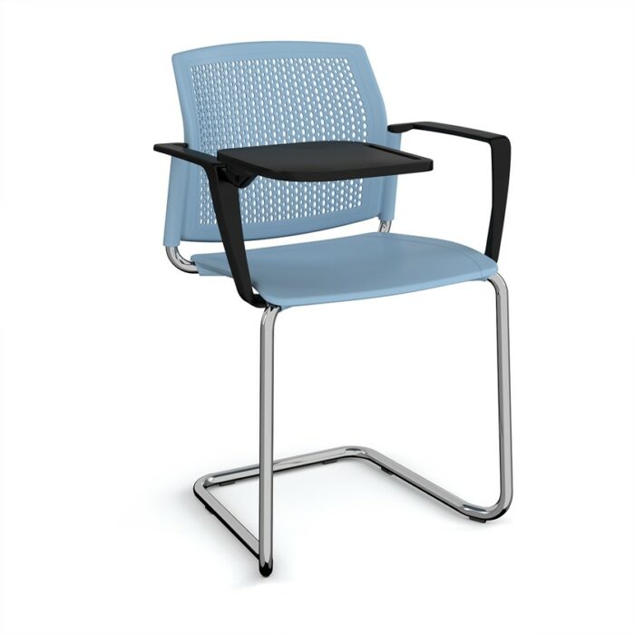 DAMS Santana cantilever chair with plastic seat and perforated back-29804