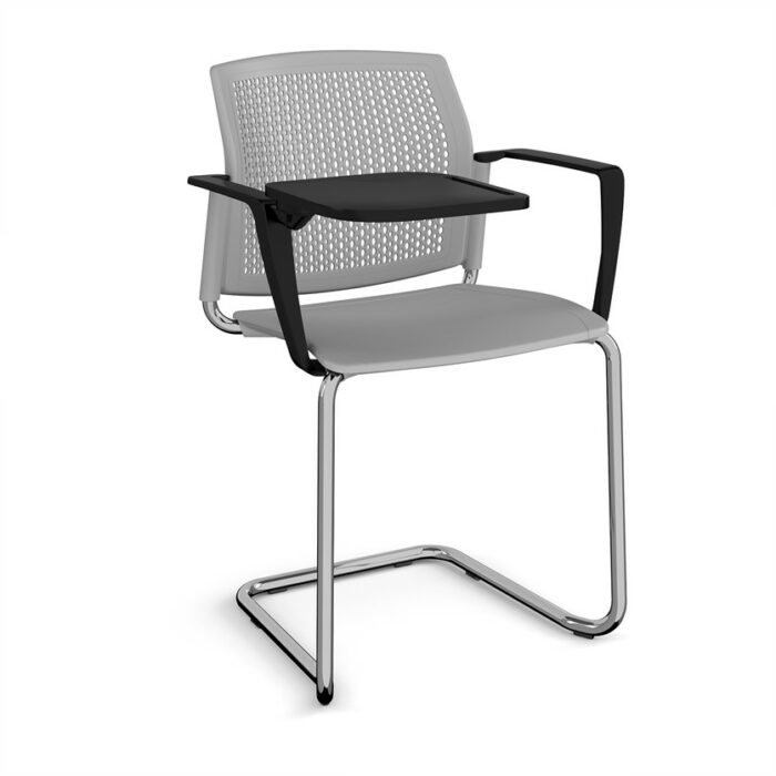 DAMS Santana cantilever chair with plastic seat and perforated back-29817