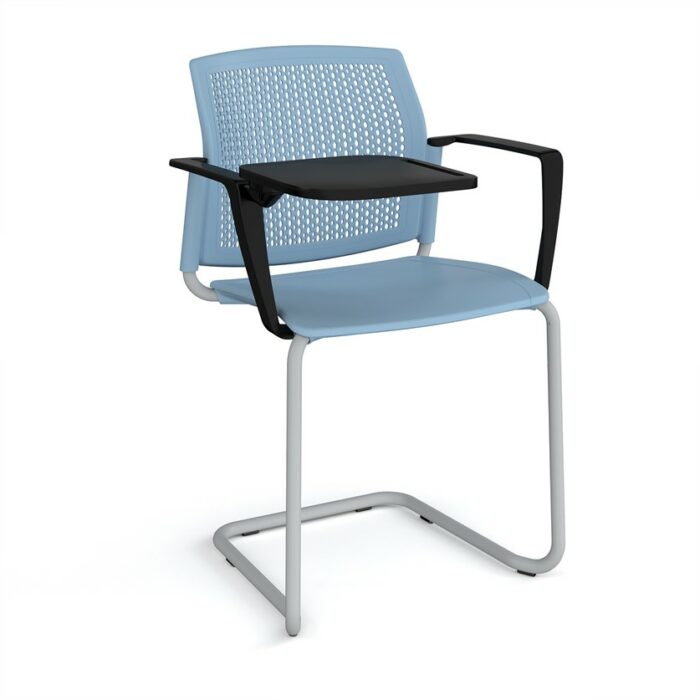 DAMS Santana cantilever chair with plastic seat and perforated back-29806