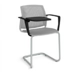DAMS Santana cantilever chair with plastic seat and perforated back-29821