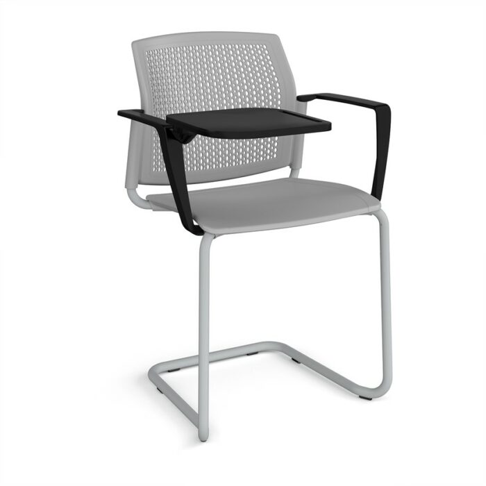 DAMS Santana cantilever chair with plastic seat and perforated back-29821