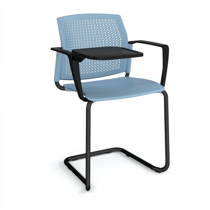 DAMS Santana cantilever chair with plastic seat and perforated back-29805