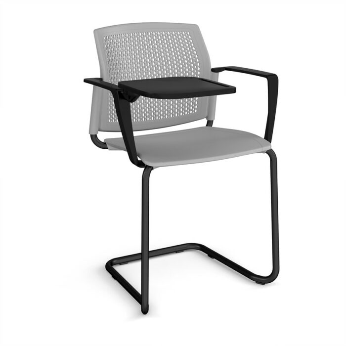 DAMS Santana cantilever chair with plastic seat and perforated back-29815